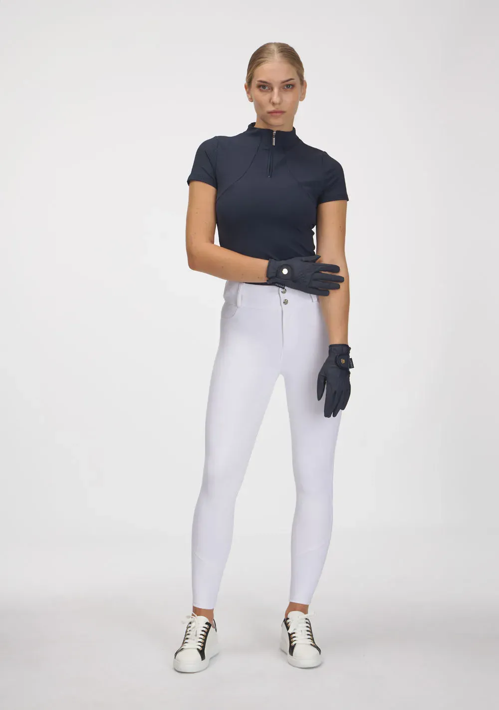 ATLAS RIDING GLOVES GOLD (NAVY BLUE) 2