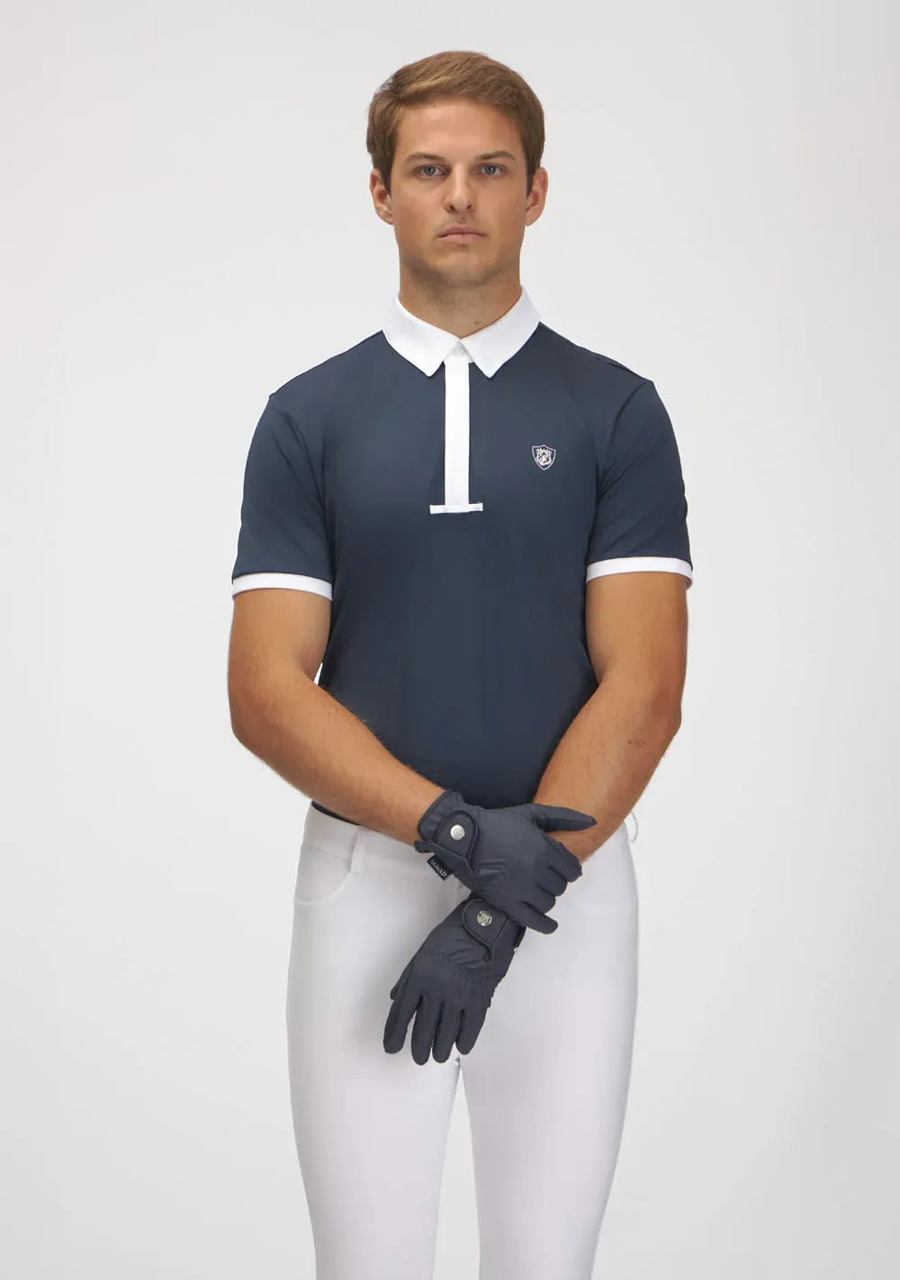 ATLAS RIDING GLOVES SILVER (NAVY BLUE) 2