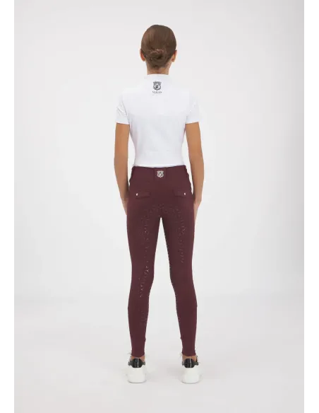 TEIDE JUNIOR RIDING LEGGINGS (BURGUNDY)
